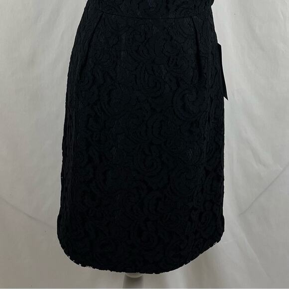 J Crew Sheer Black Lace Party Event Occasion Sheath Dress NWT Size 6 - Picture 4 of 14